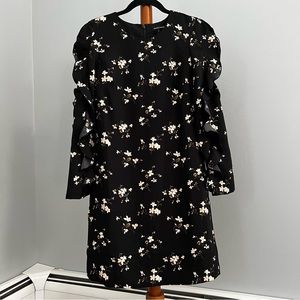 Club Monaco Black Floral Dress